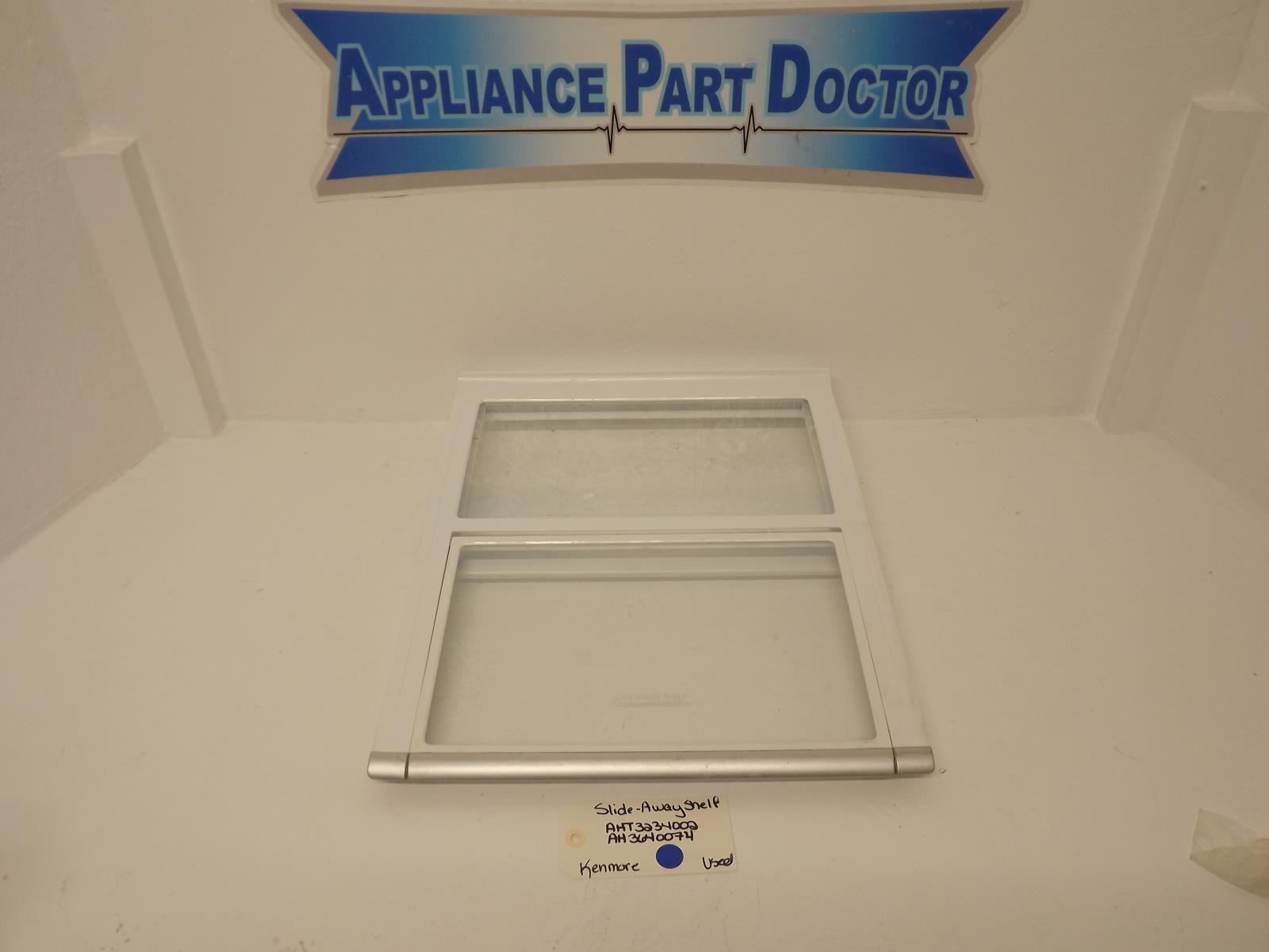 Kenmore Refrigerator AHT73234002 AH3640074 Slide-Away Shelf Used Kenmore Refrigerator AHT73234002 AH3640074 Slide-Away Shelf Used